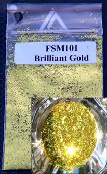GPI FLAKES BRILLIANT GOLD( MED) 4OZ - KCFSM101 